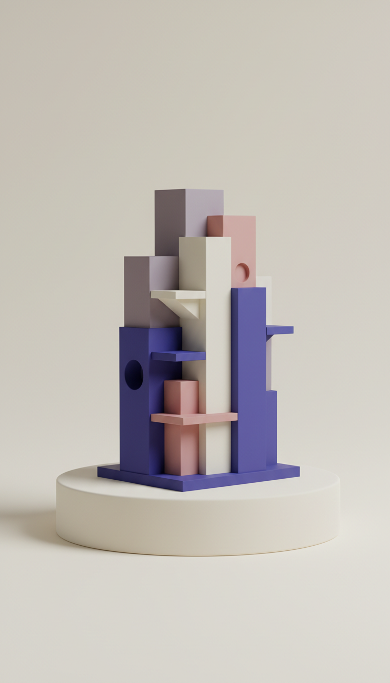 Architectural 3D-Printed Desktop Organizer
